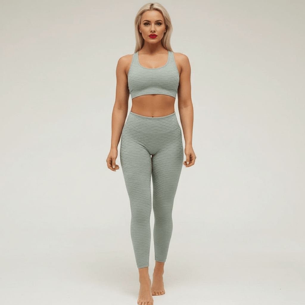  Effet ventre plat de la taille haute du legging Seconde Peau Gris