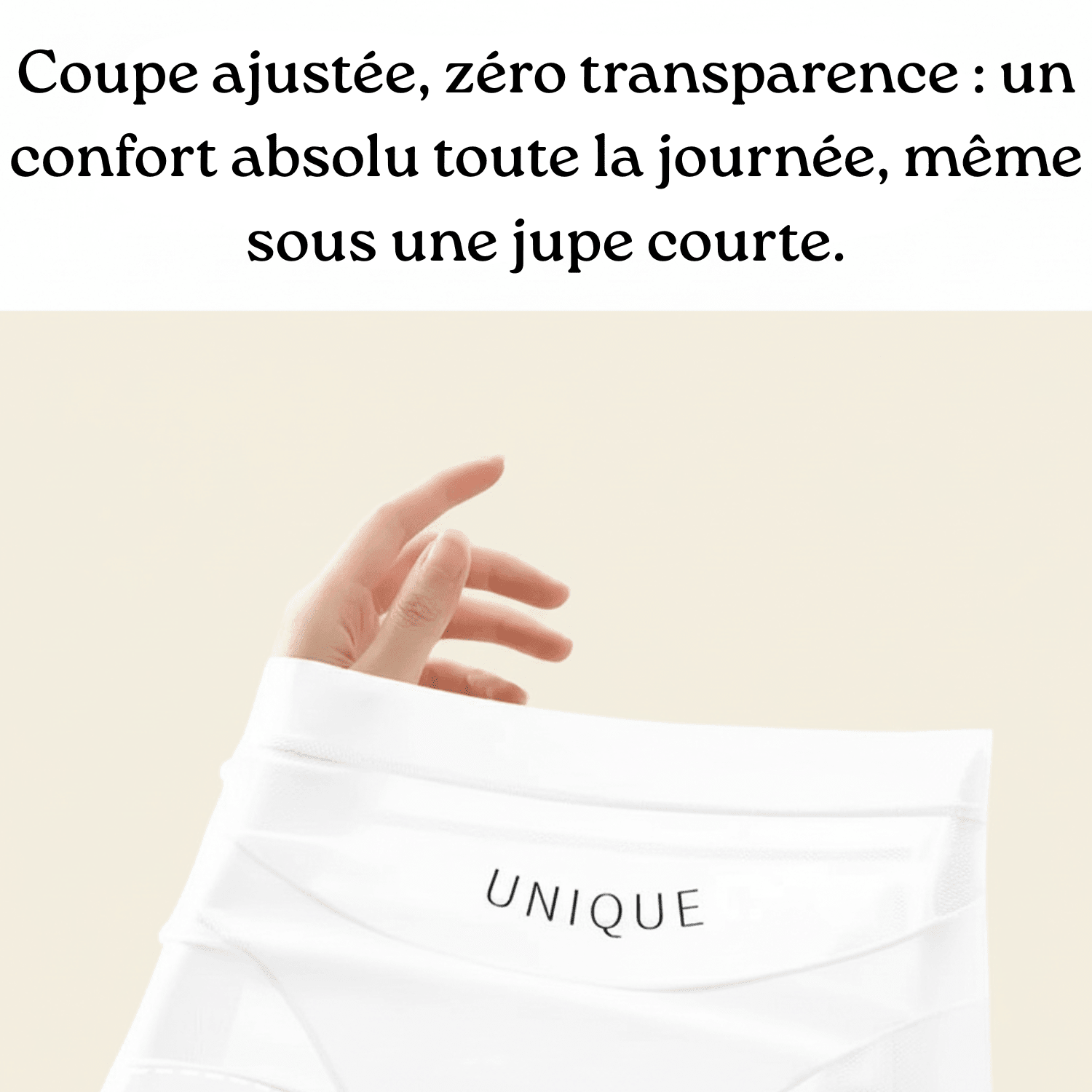 culotte gainante infographie confort sous jupe courte