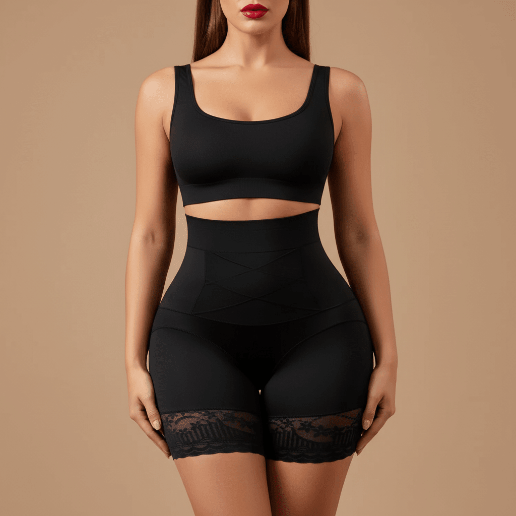 culotte gainante noir infographie affinage taille