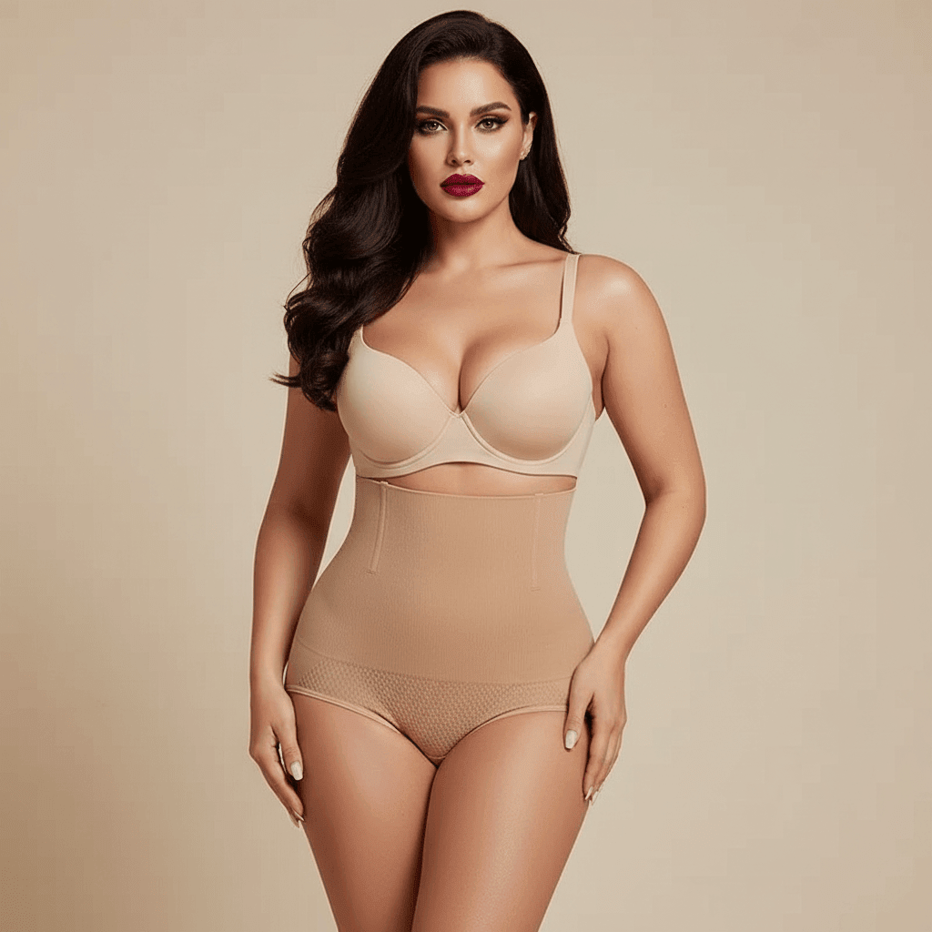 Sous-vêtement sculptant grande taille invisible sous les vêtements, offrant un maintien abdominal optimal.